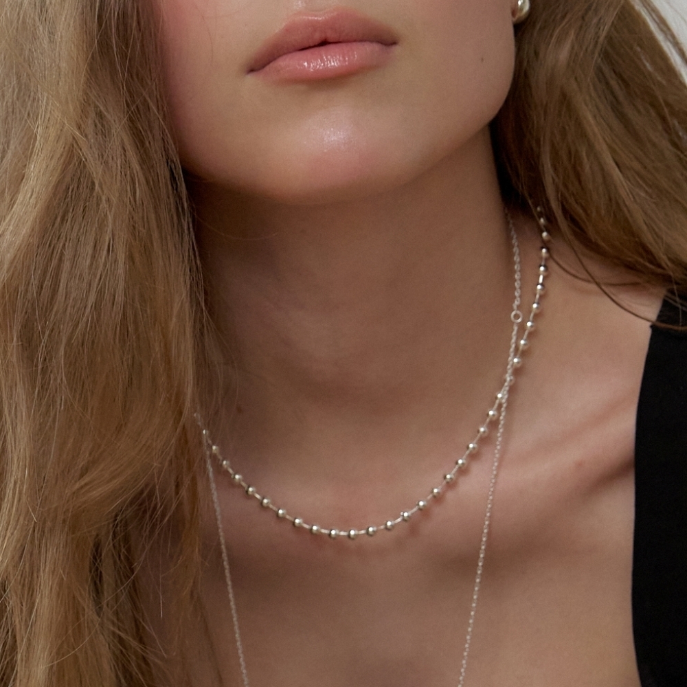 러브미몬스터 에센셜 4mm 볼체인 목걸이 실버(lovememonster Essential 4.5mm Ball ChainNecklace SILVER) - 4