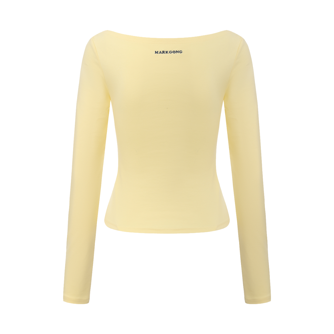마크공 우먼 프린트 오프숄더 롱 슬리브 티 옐로우 - 26FW(Markgong Women Print Off Shoulder Long Sleeve Tee Yellow - 26FW) - 2