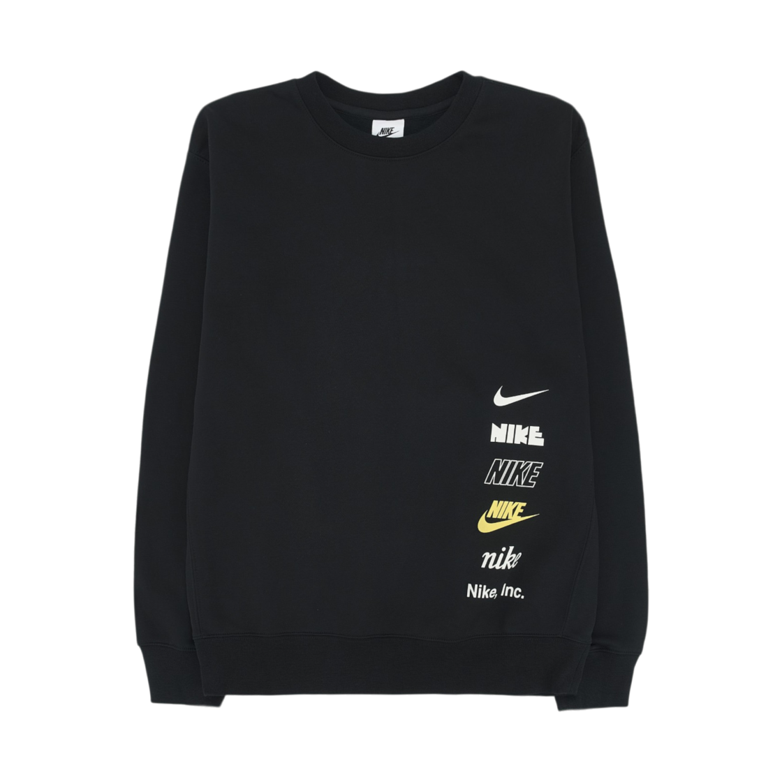 DX0782-010 Nike Club Fleece+ Brushed Back Crew Black - Asia