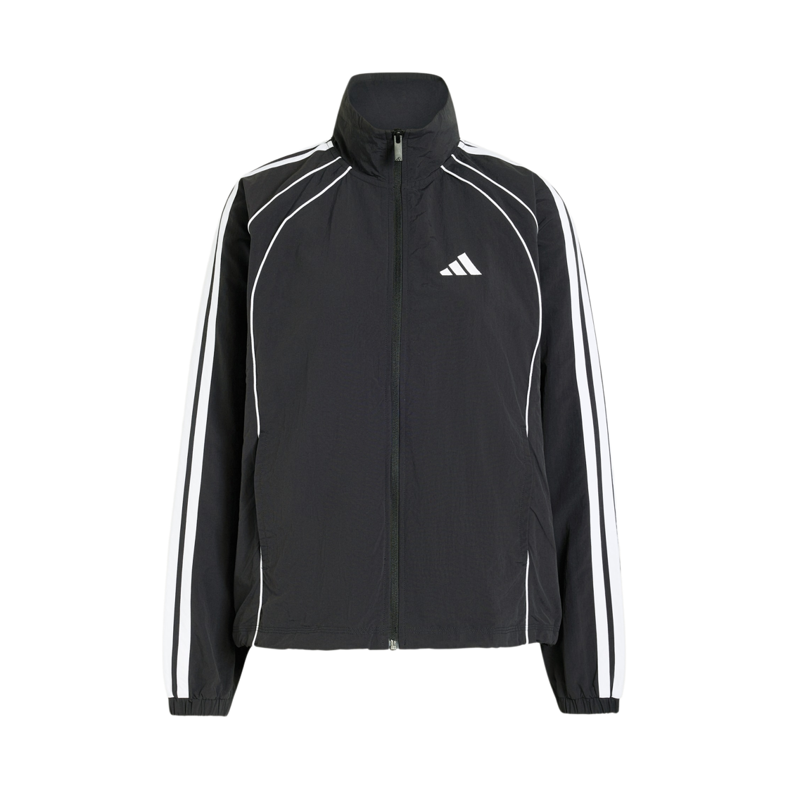 KG1929 (W) Adidas Sportswear 3-Stripes Iconic Woven Track Top Black White - KR Sizing