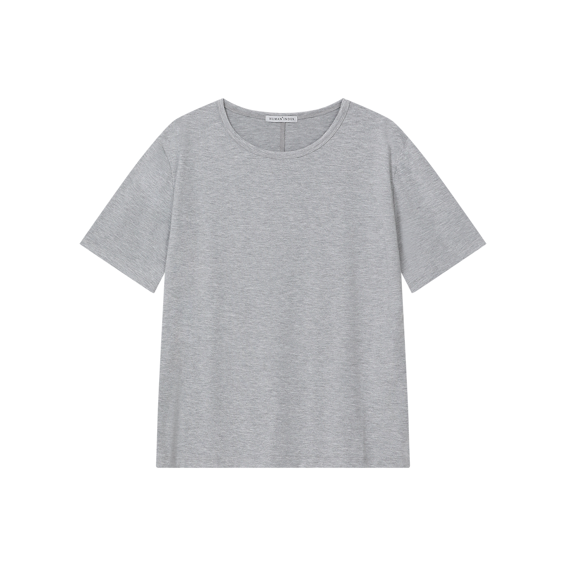 폴리테루 휴먼인덱스 유 넥 소프트 티 멜란지 그레이(Polyteru Human Index U Neck Soft Tee Melange Gray)