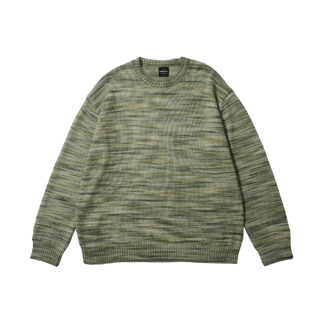 2602KN001GN HAVEOFFDUTY Mixed Round Neck Knit Moss Green