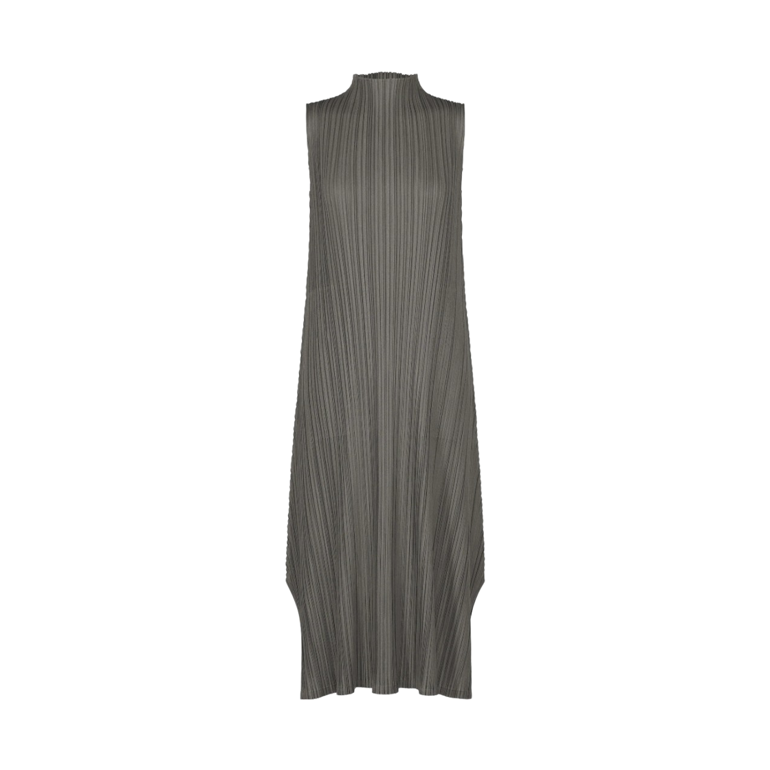 PP63-JH284-17 (W) Pleats Please Issey Miyake Mellow Pleats Dress Charcoal