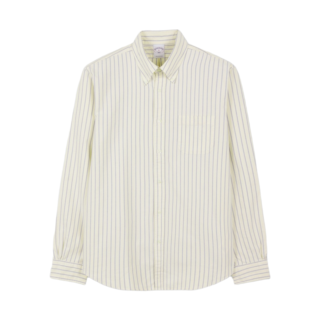 BBTHMMG304-ZYE BrooksBrothers Friday Oxford Stripe Pattern Shirt Yellow