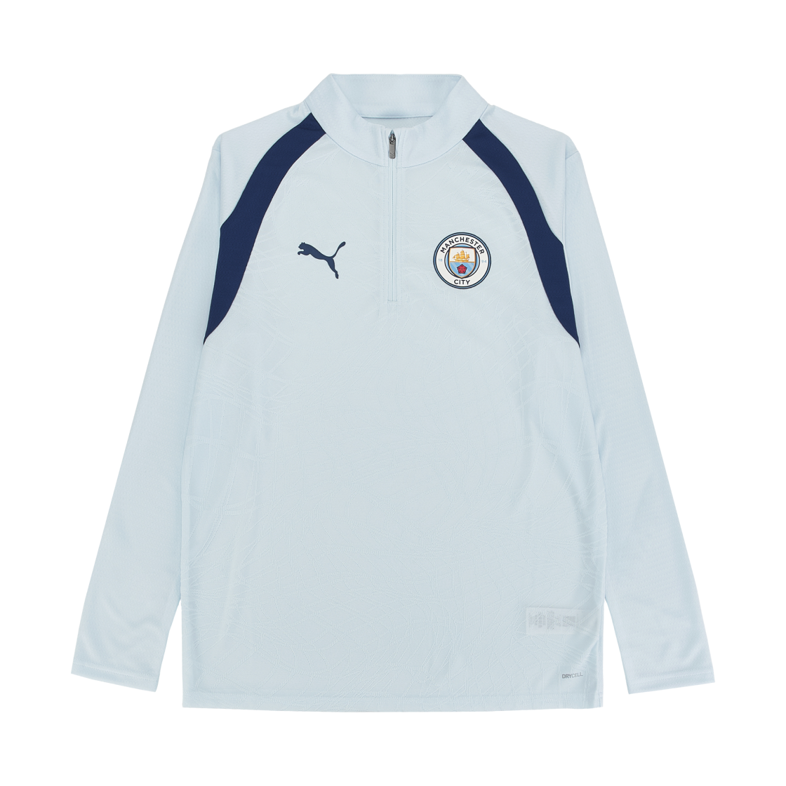 786220-20 Puma Manchester City 2026/27 Quarter-Zip Slim Training Top Dewdrop Blue Jewel