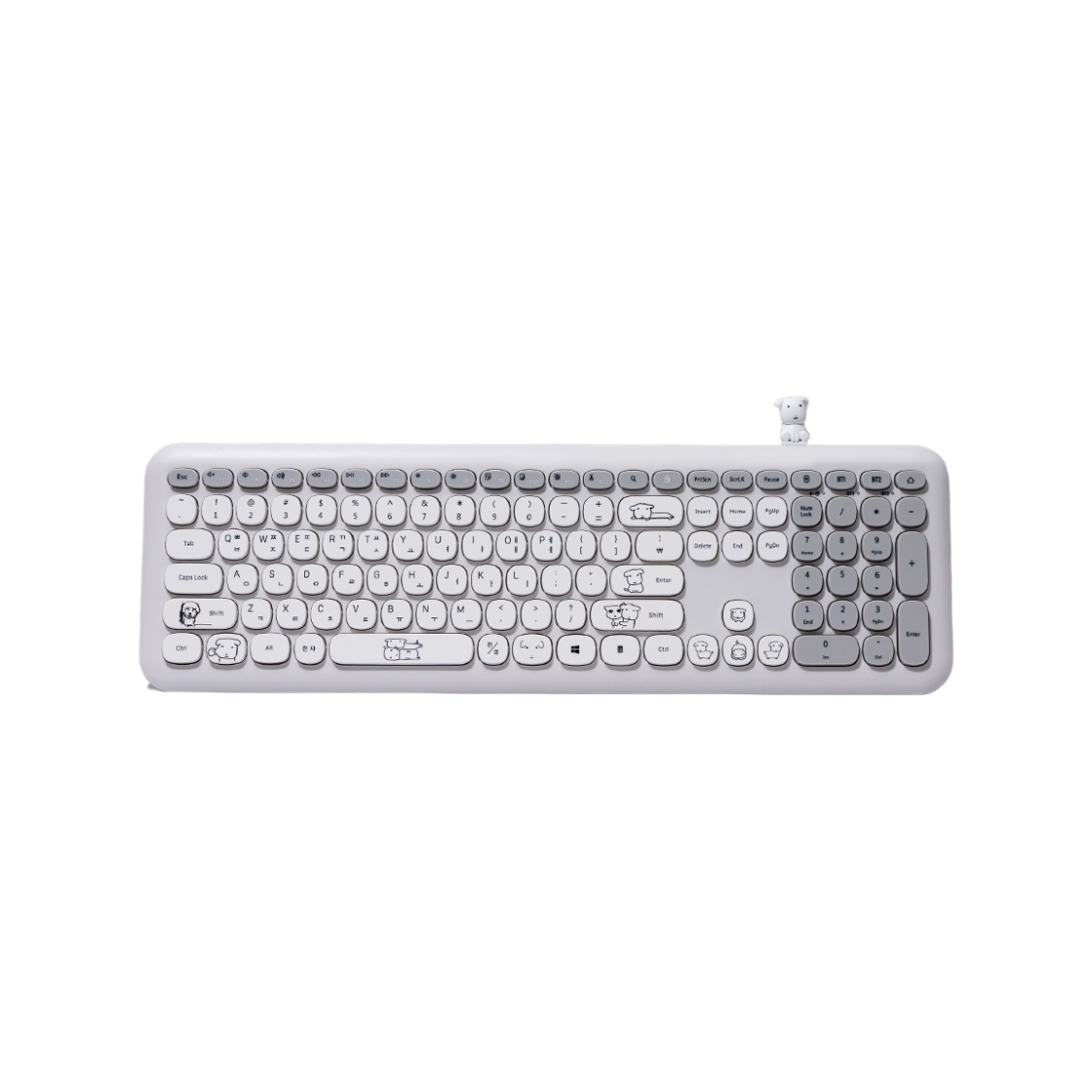 DGND-TKB-A-GND Royche Ganadi Magnetic Figure Silent Multi-Pairing Bluetooth Full Layout Wireless Keyboard