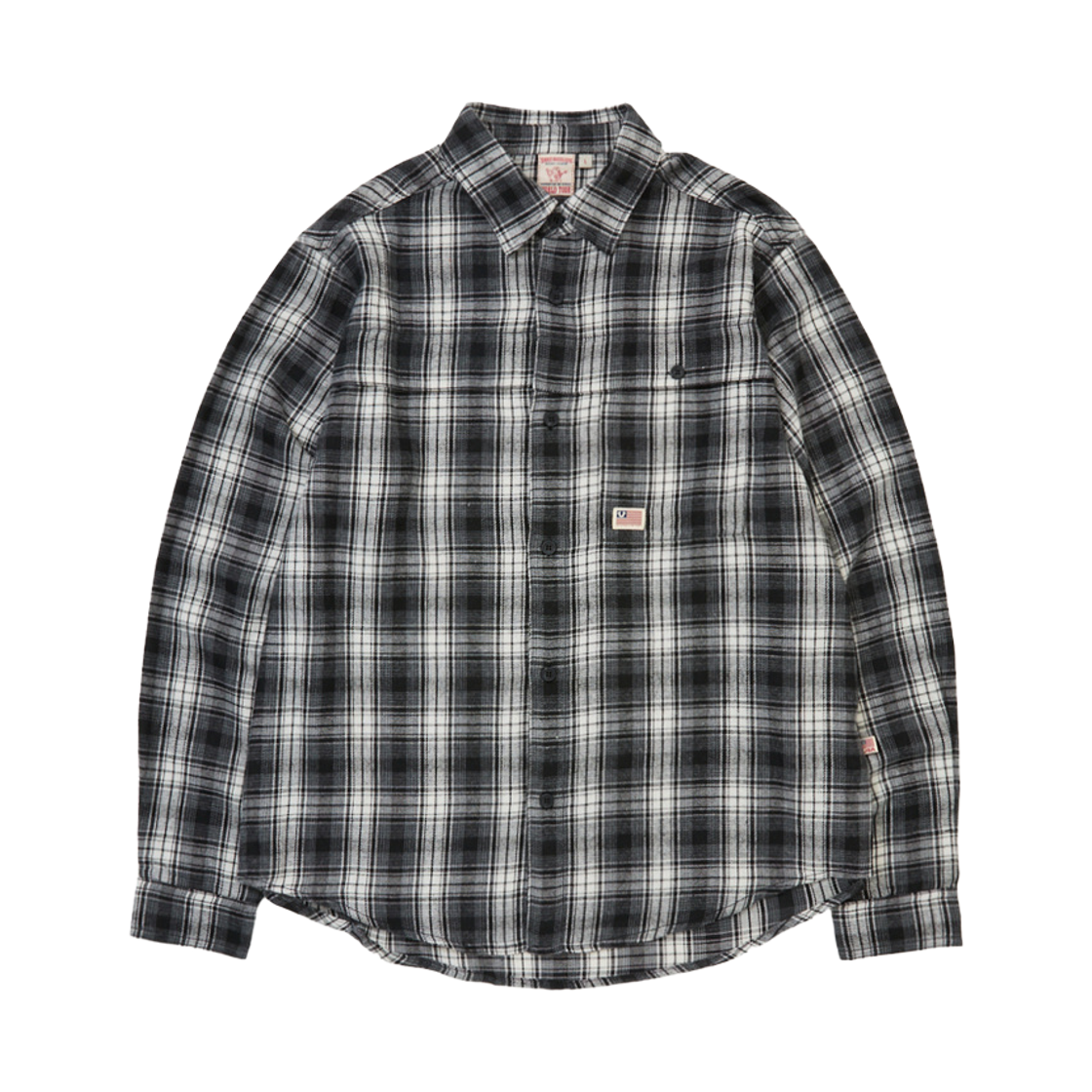 TRB3SHU105BBK True Religion Single Pocket Check Shirt (Solid) - Black