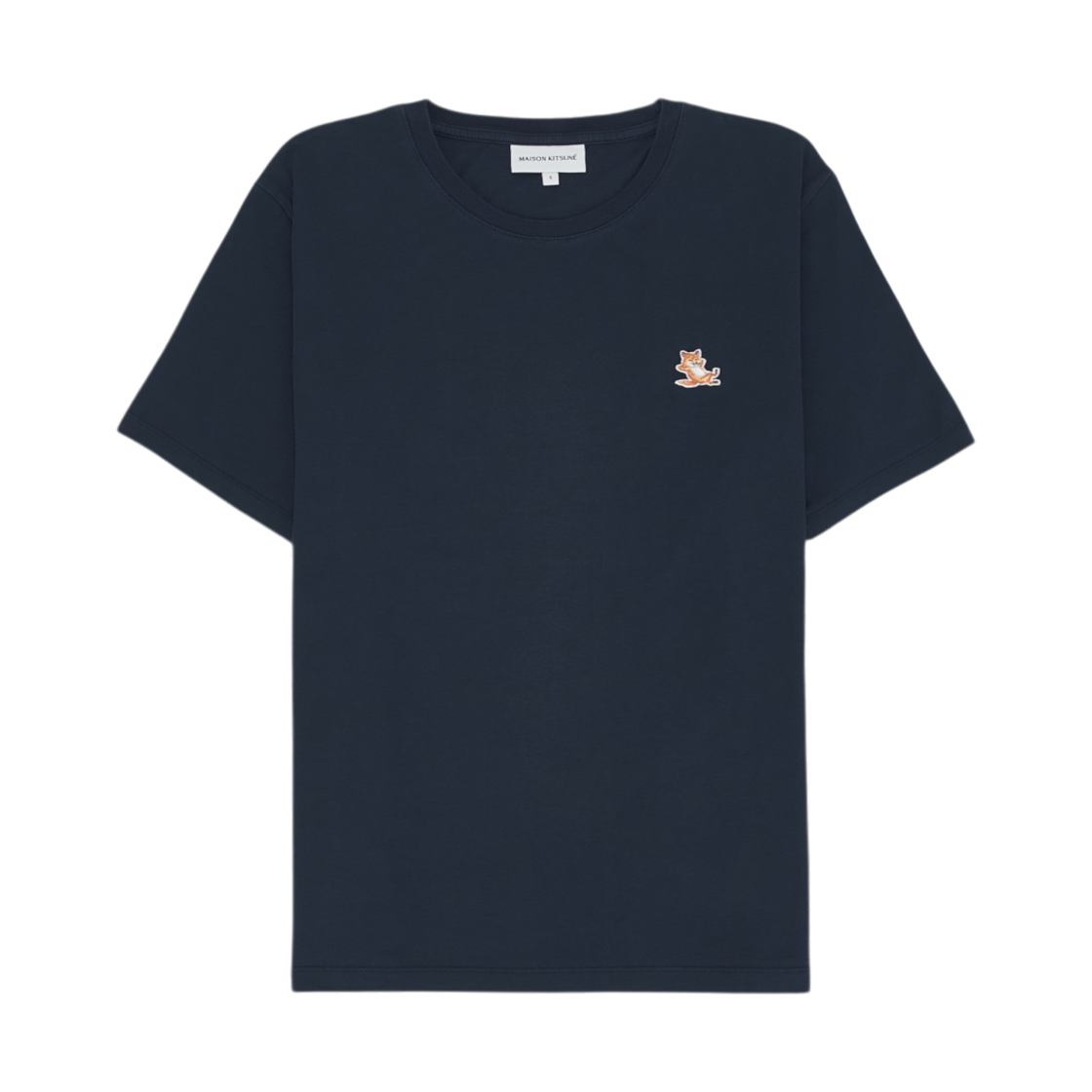 메종 키츠네 칠랙스 폭스 패치 레귤러 티셔츠 잉크 블루(Maison Kitsune Chillax Fox Patch Regular T-Shirt Ink Blue) - 1