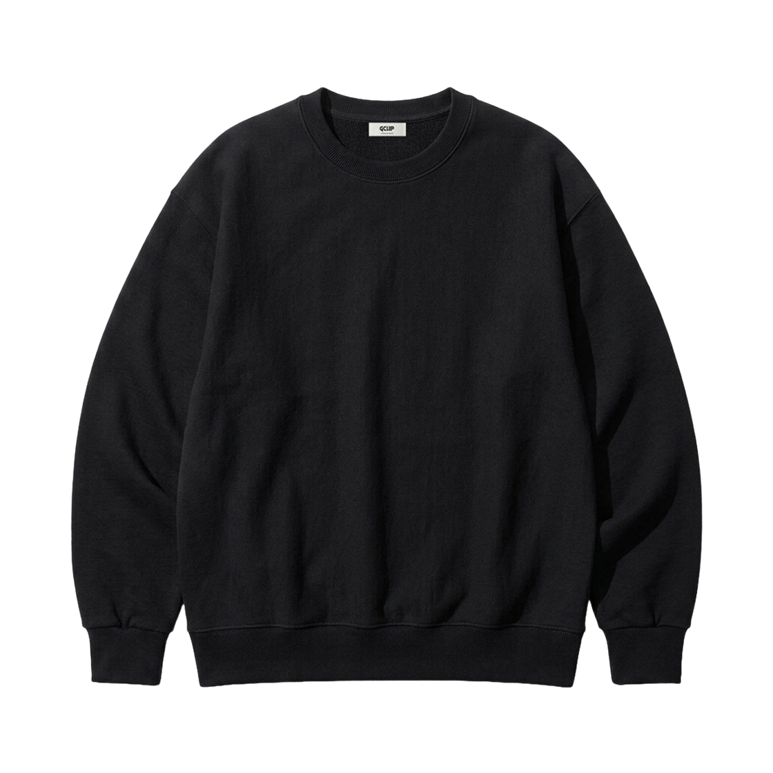 GCTOM219-블랙 GCLIP Semi-Oversized French Terry Sweatshirt Black