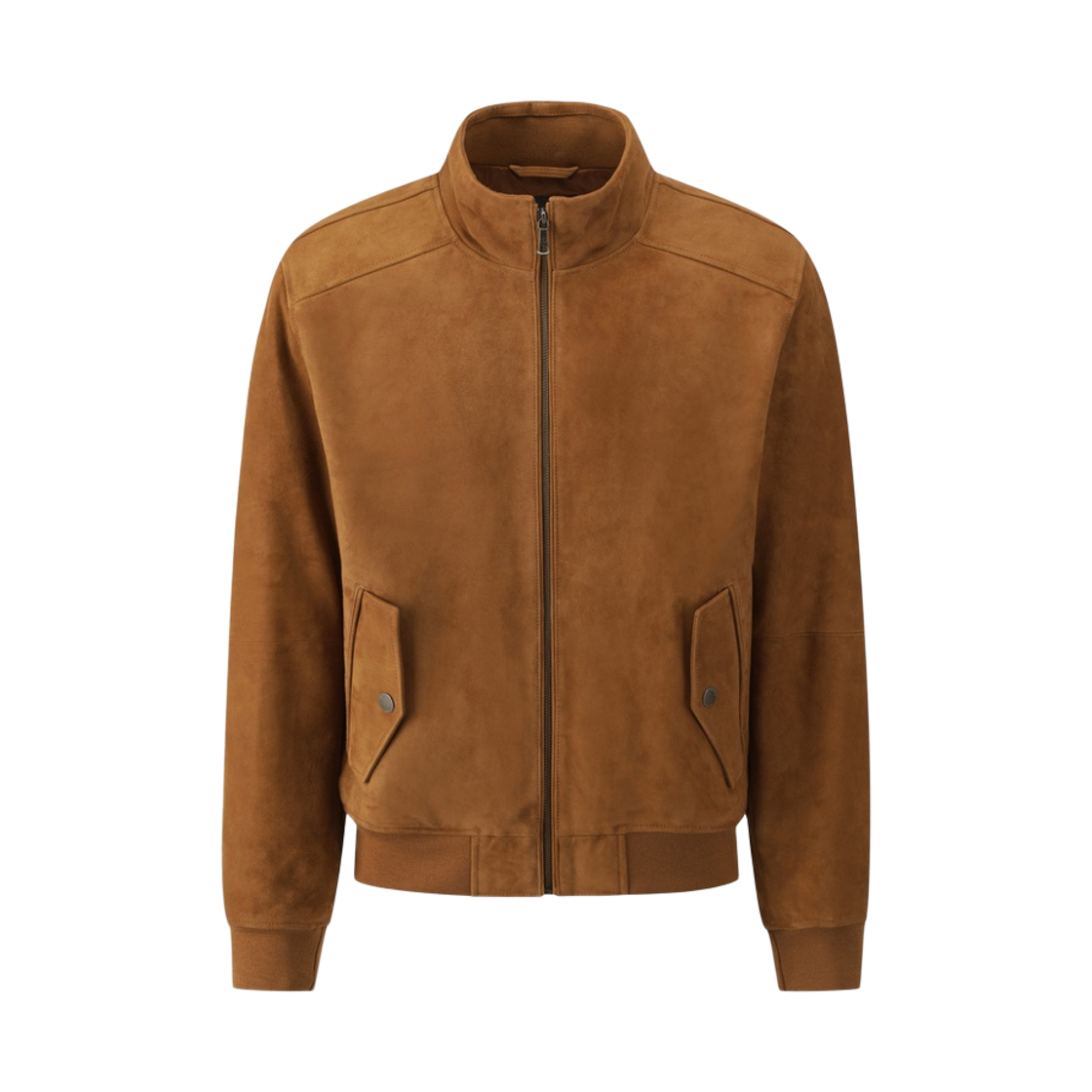 BBLJMNG301-ZBR BrooksBrothers Suede Bomber Jacket Brown