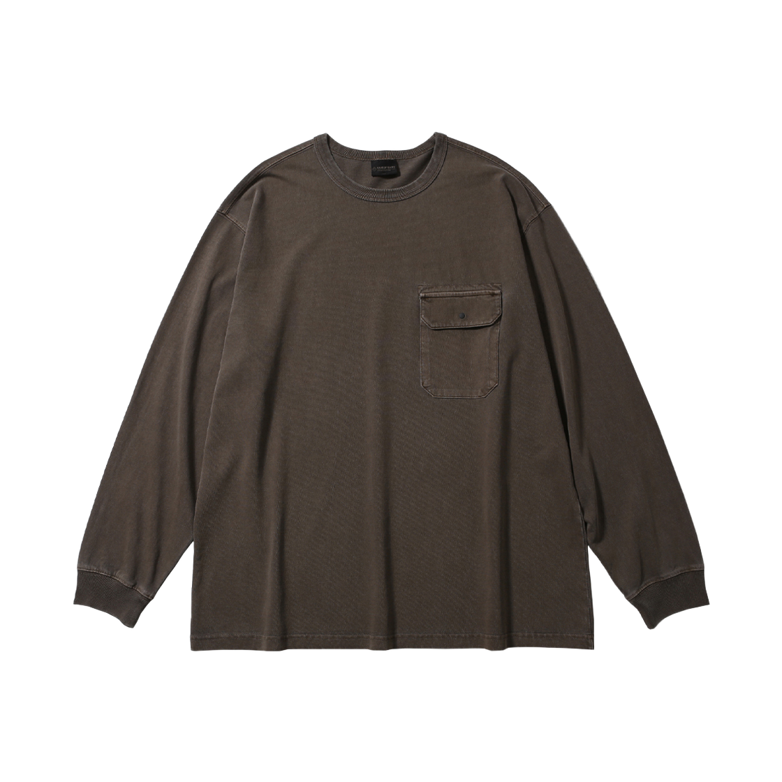 2602TS002BR HAVEOFFDUTY Dyed Pocket Long Sleeve Tee Mocha