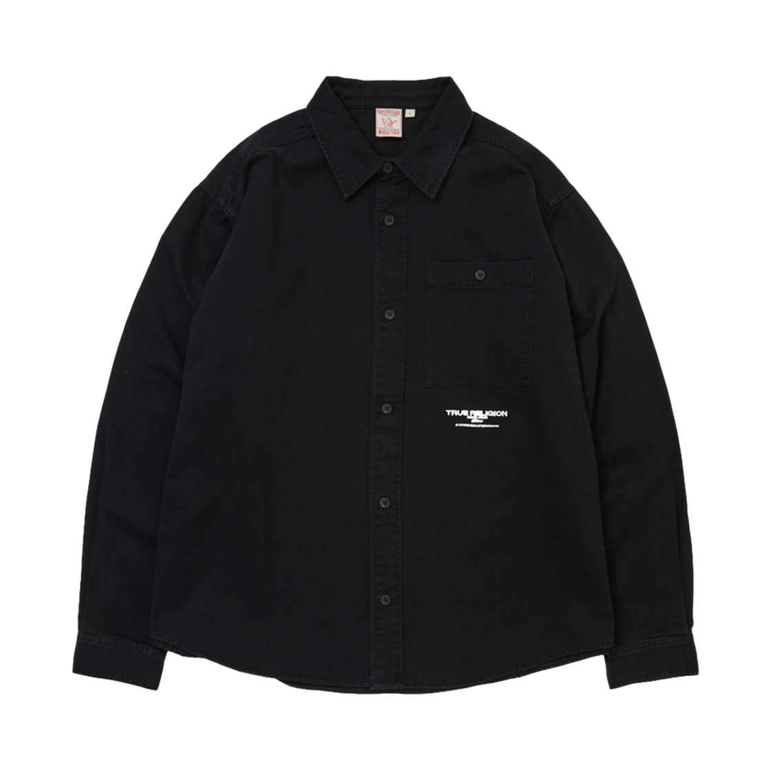 TRB3SHU102BBK True Religion Single Pocket Shirt (Solid) - Black