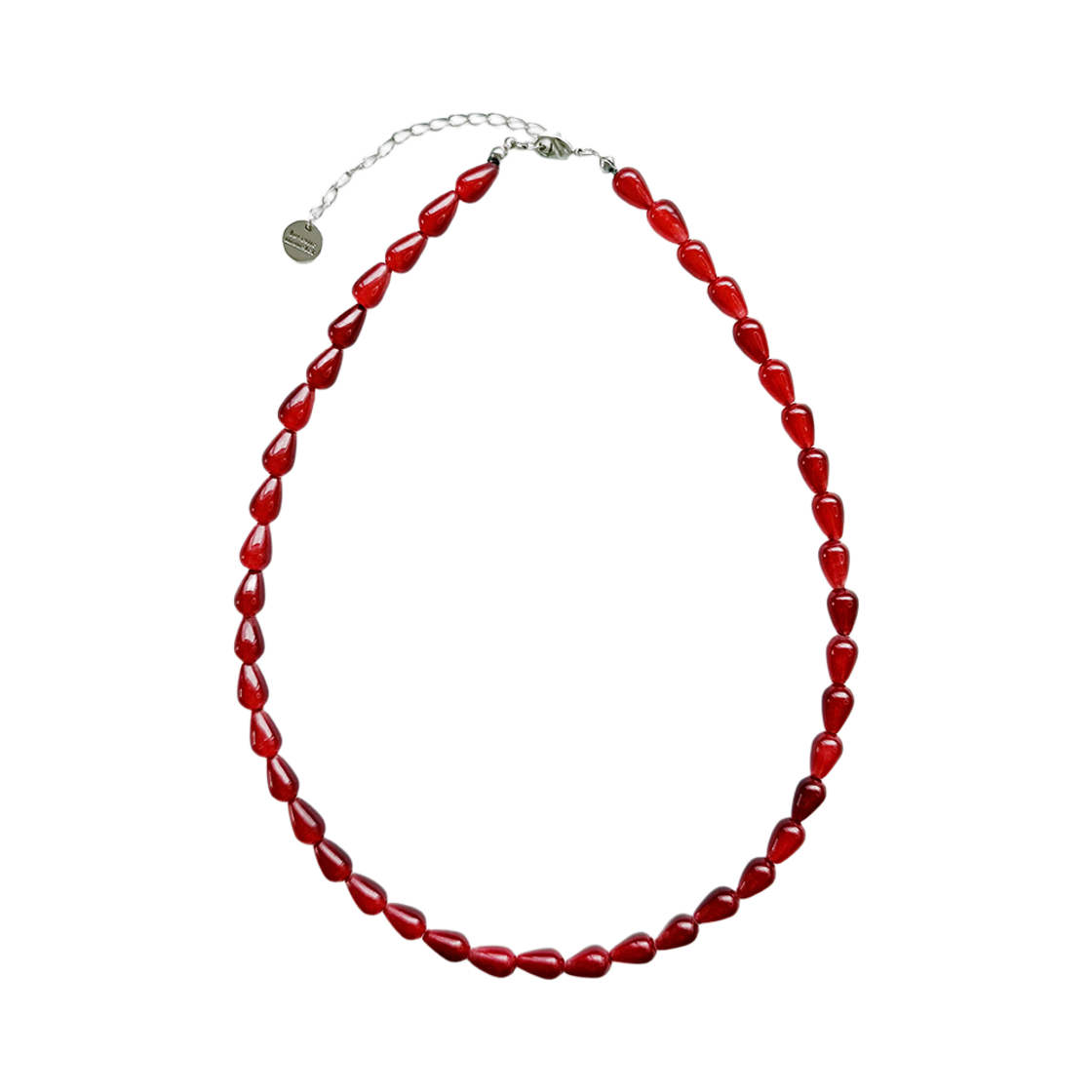 L262MNK080 lovememonster Red Drop Jade Necklace RED