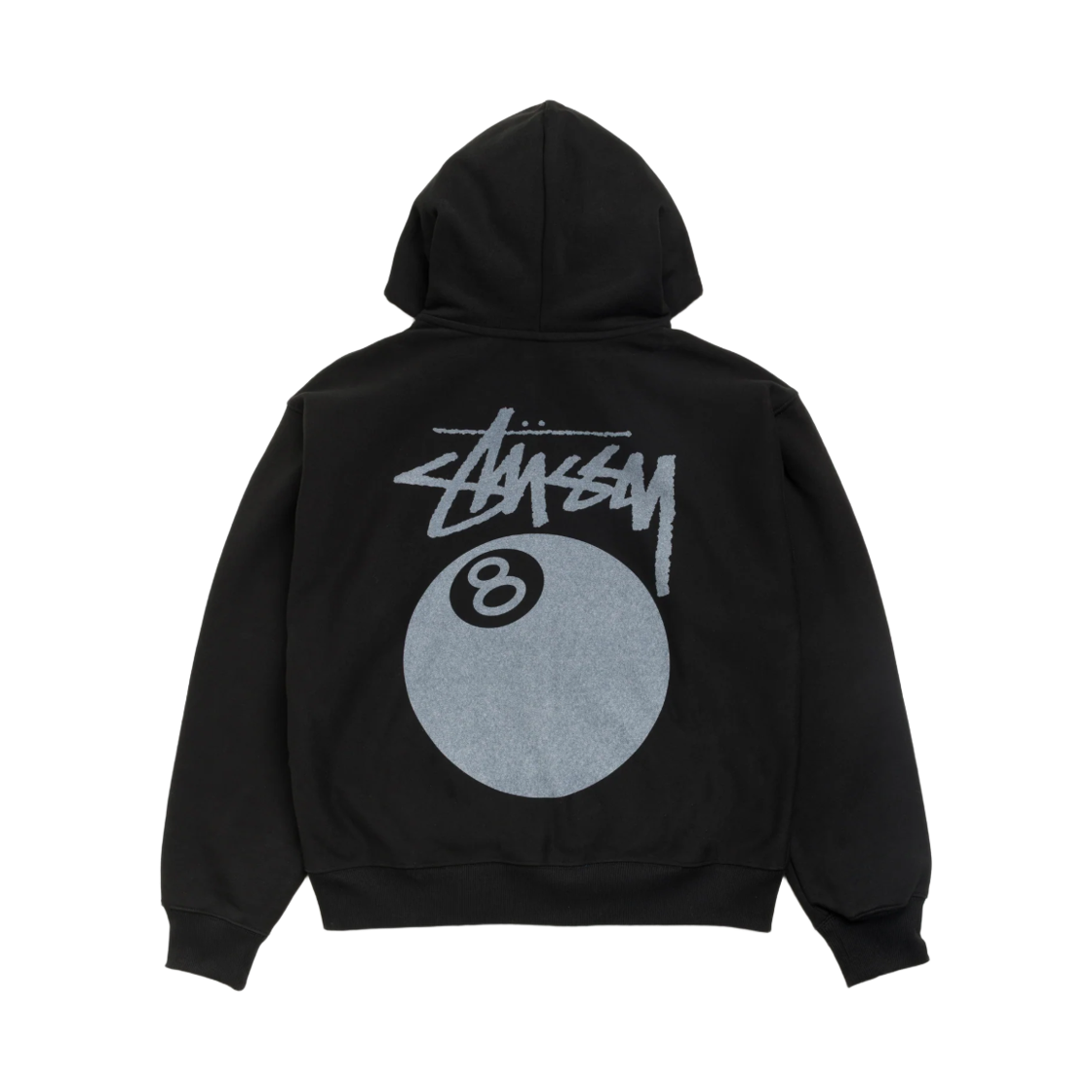 1975103 Stussy 8 Ball Zip Hoodie Black