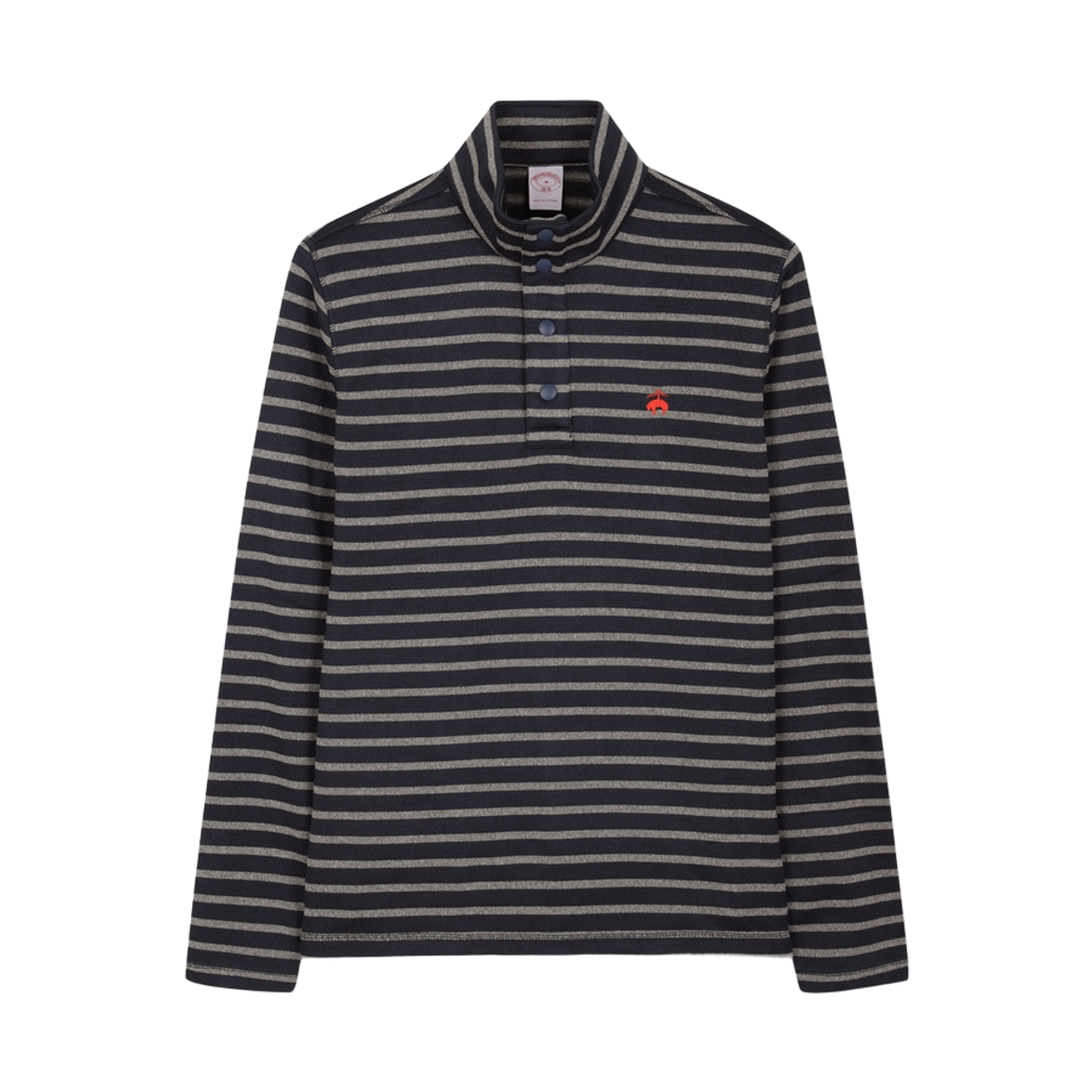BBNPMFG301-ZMT BrooksBrothers Half Neck Button Fleece Multi