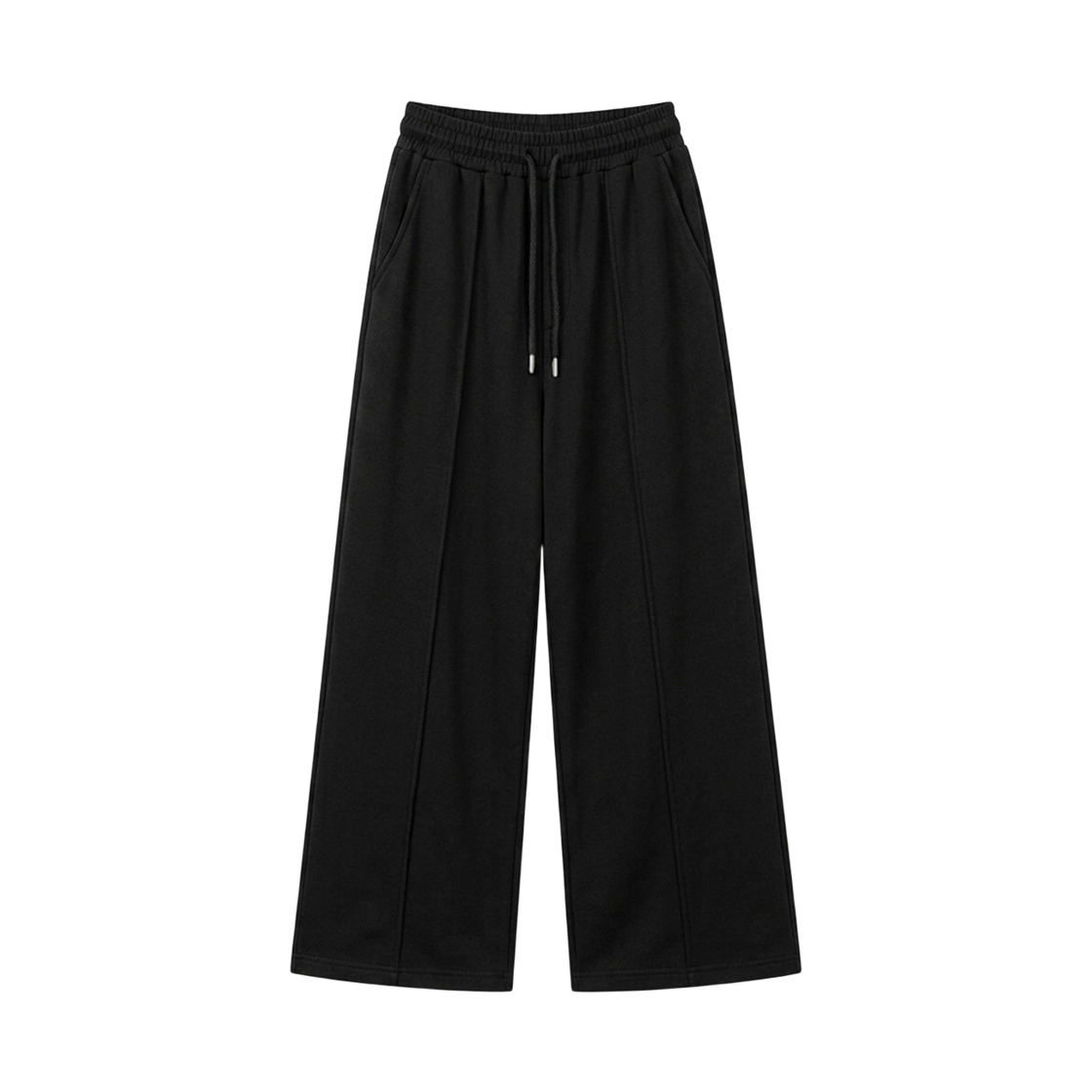 GC핀턱밴딩긴바지-블랙 GCLIP Single-pleat Semi-wide Sweatpants Black