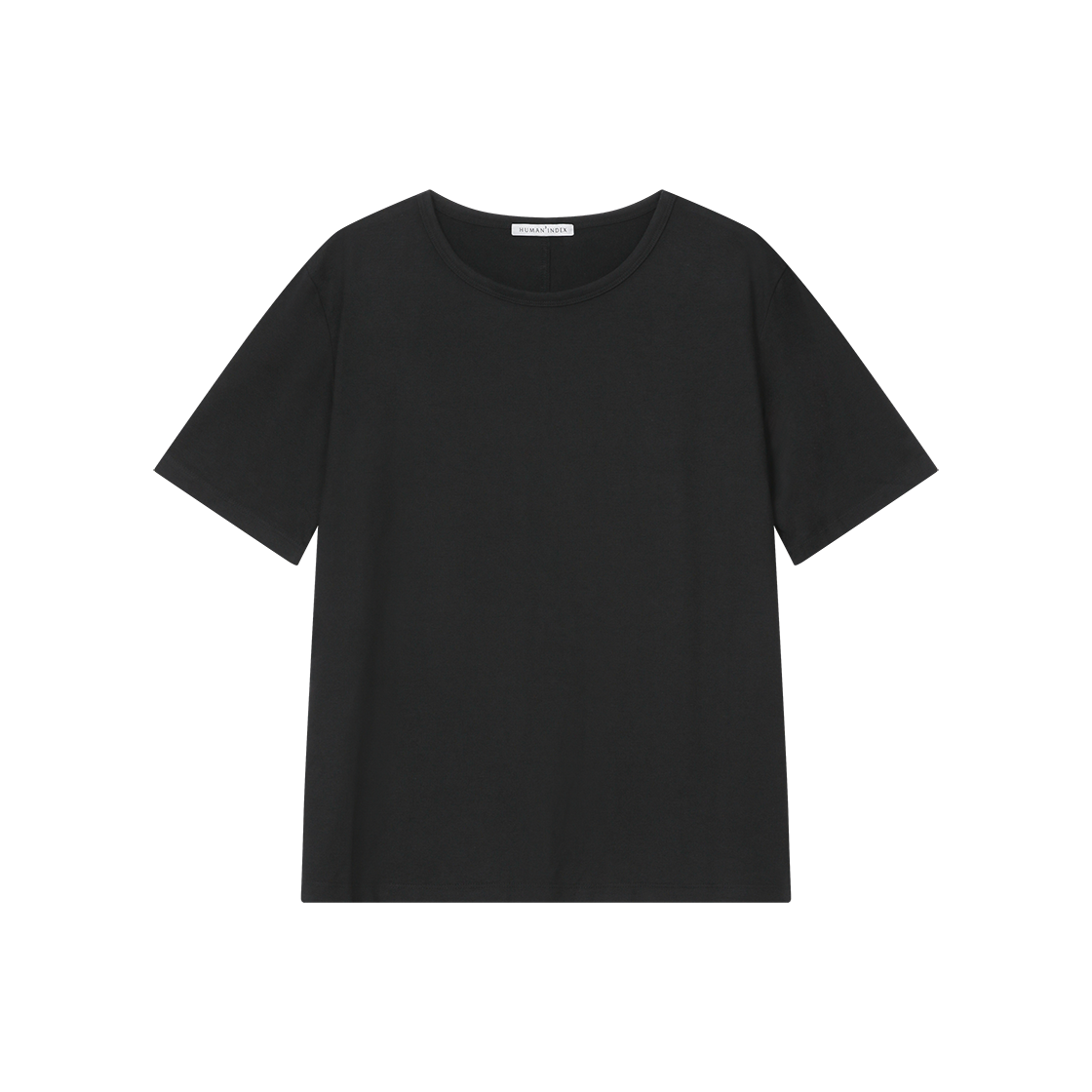 HM6LTS0031B0 Polyteru Human Index U Neck Soft Tee Black