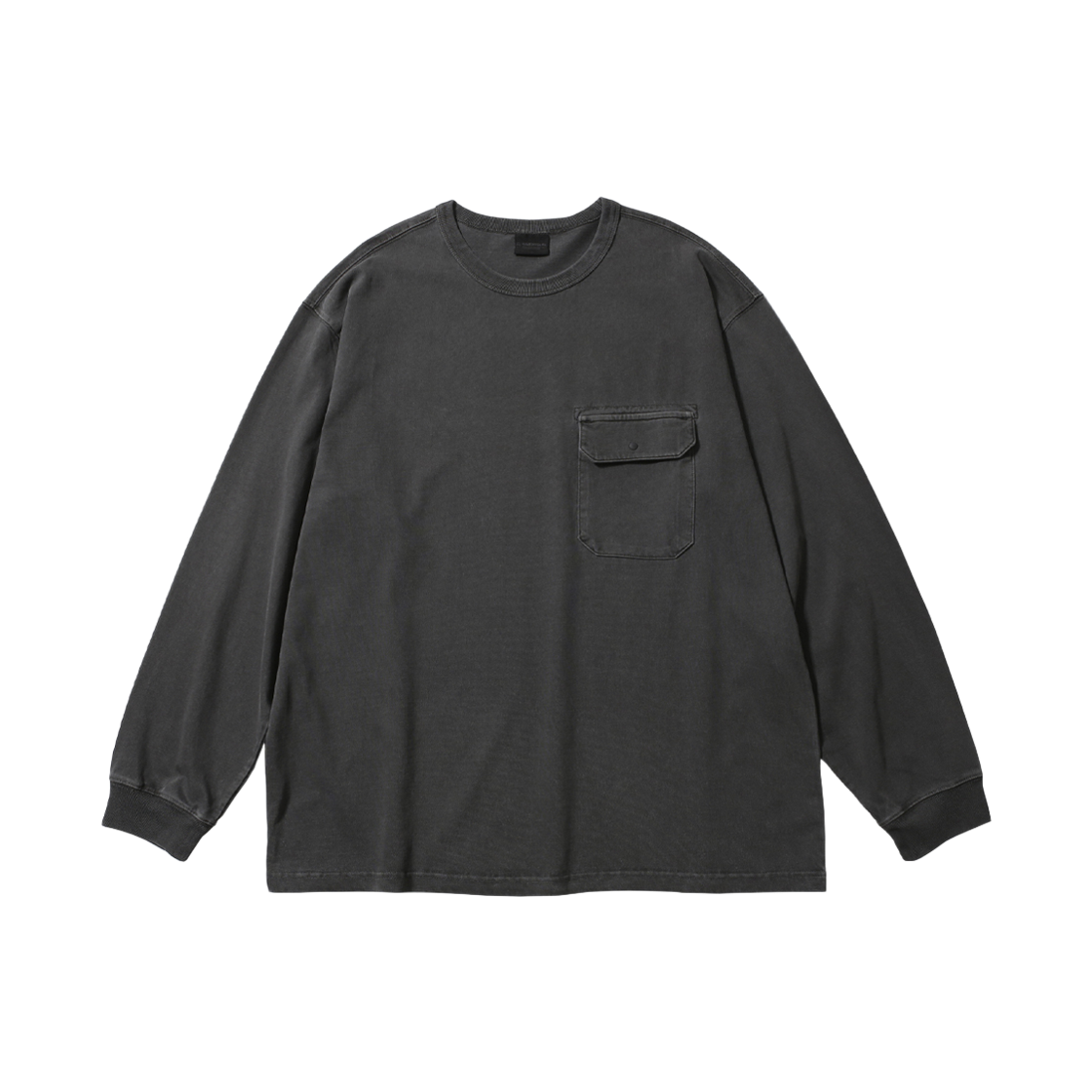 2602TS002DG HAVEOFFDUTY Dyed Pocket Long Sleeve Tee Dark Grey