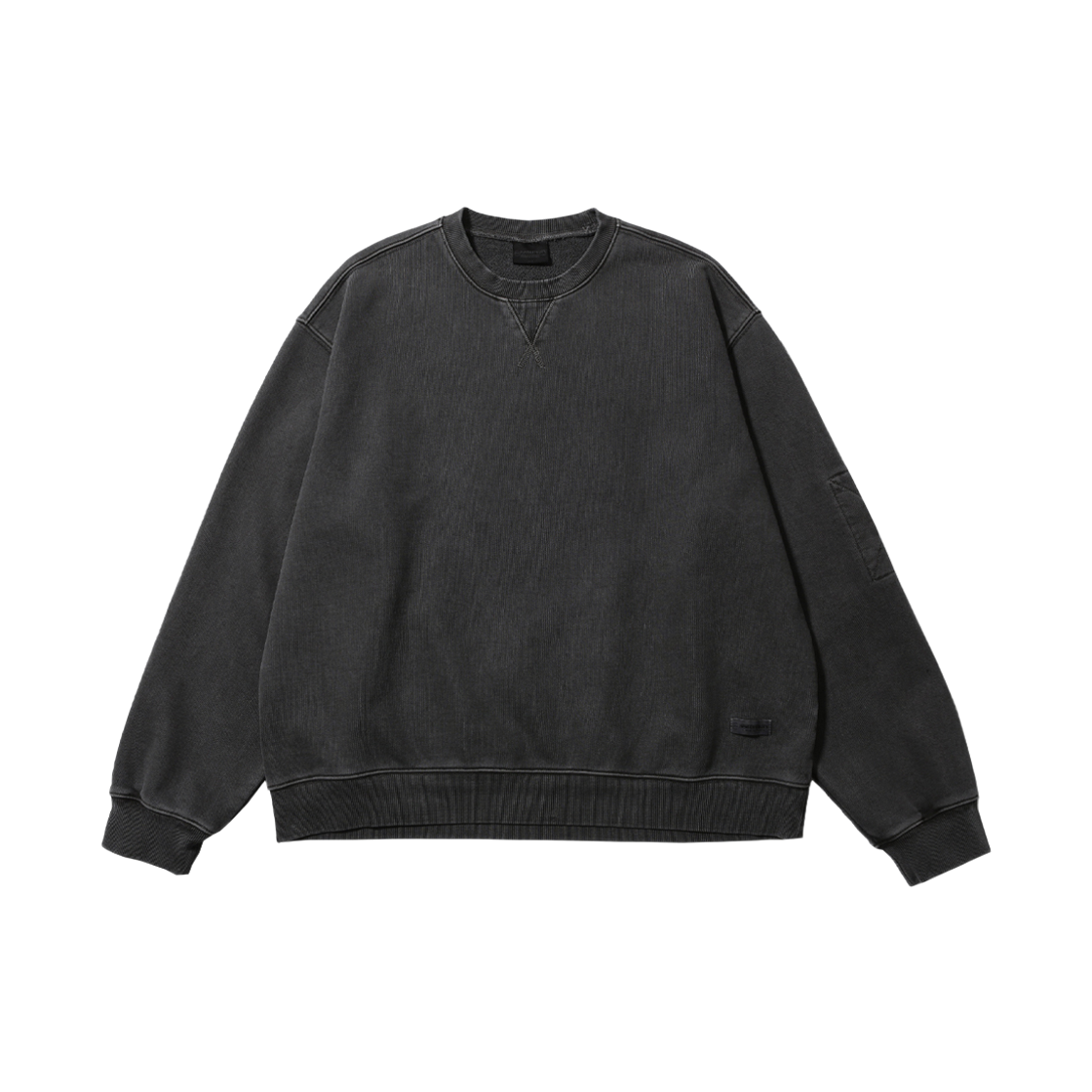 2602TS003GR HAVEOFFDUTY Garments Dyed Crew Neck Sweat Shirts Charcoal