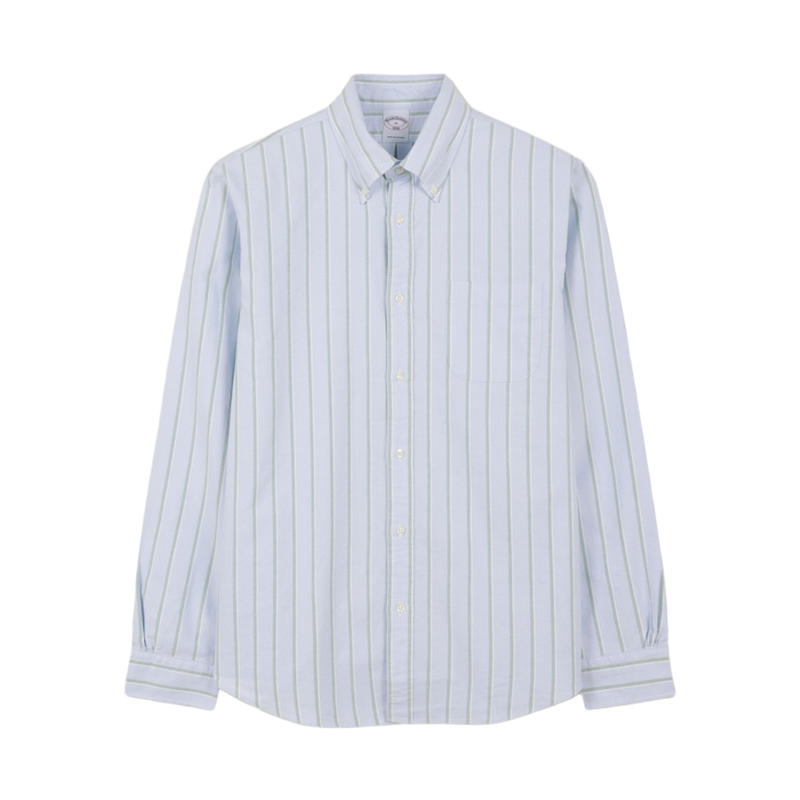 BBTHMMG304-LBL BrooksBrothers Friday Oxford Stripe Pattern Shirt Light Blue