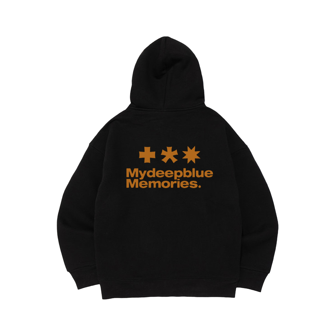 마이딥블루메모리즈 SS 심볼 로고 소프트 후드 블랙(MydeepblueMemories SS MM SYMBOL LOGO SOFT HOODIE Black)
