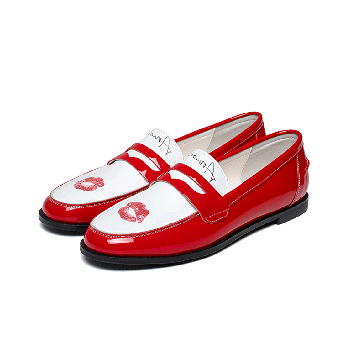 페니플레이트 여성 키스 레드 로퍼 로우(PENNY PLATE Women Loafer Kiss Red Low) - 3