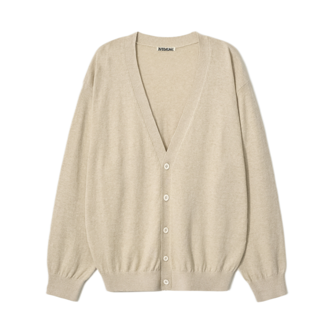 - (W) Aviemuah Cotton Cashmere V-Neck Cardigan Beige