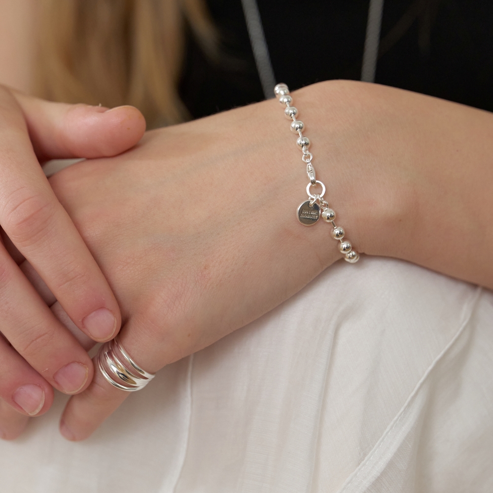 러브미몬스터 에센셜 4.5mm 볼체인 팔찌 실버(lovememonster Essential 4.5mm Ball Chain Bracelet SILVER) - 2
