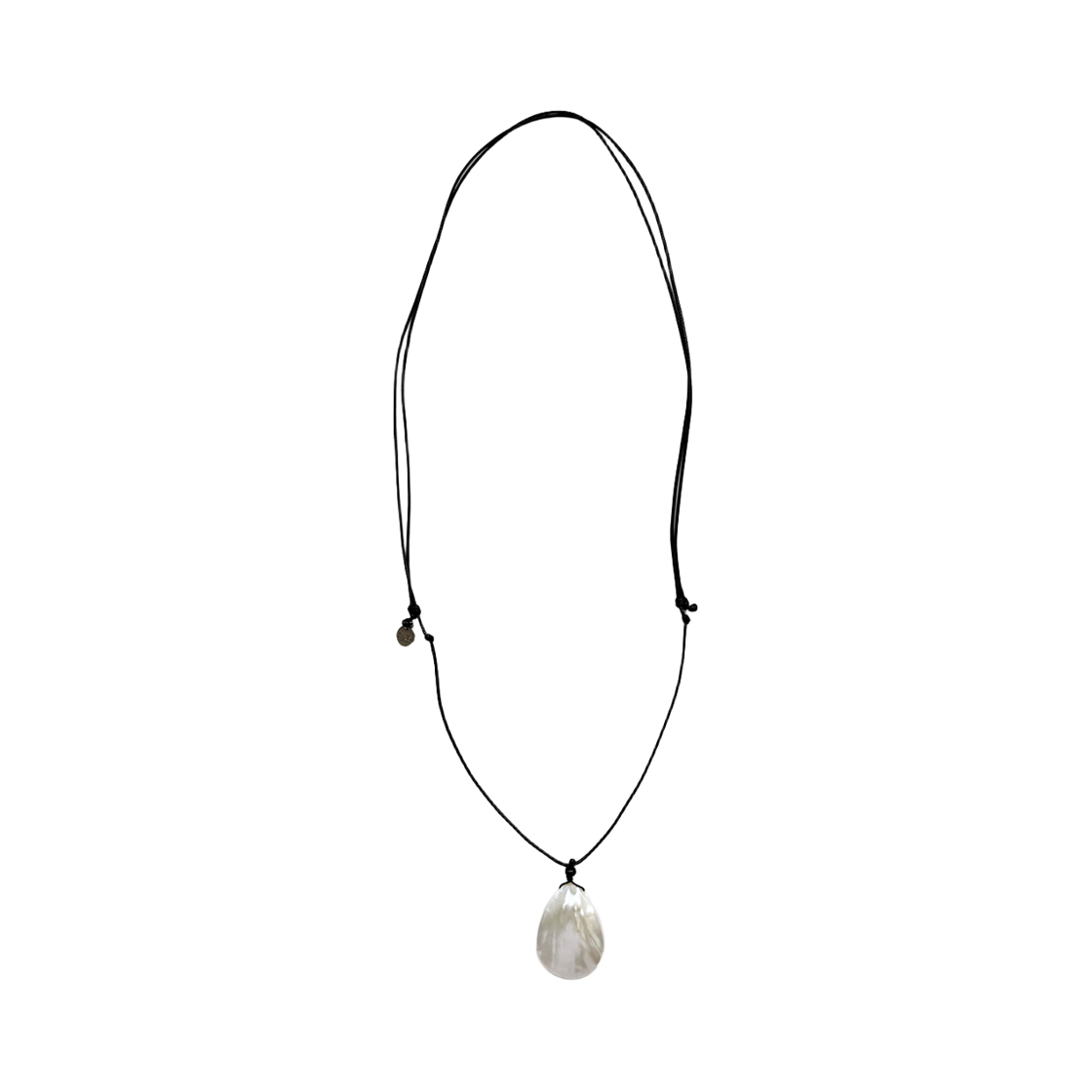 L262MNK040 lovememonster Pearl Drops Long Strap Necklace BLACK