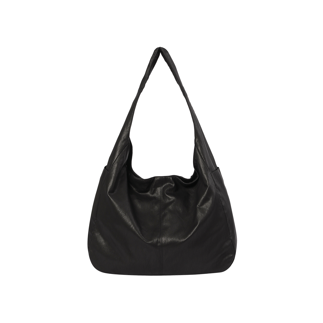 폴리테루 휴먼인덱스 포우 레더 뉴스보이 백 블랙(Polyteru Human Index Faux Leather Newsboy Bag Black) - 2