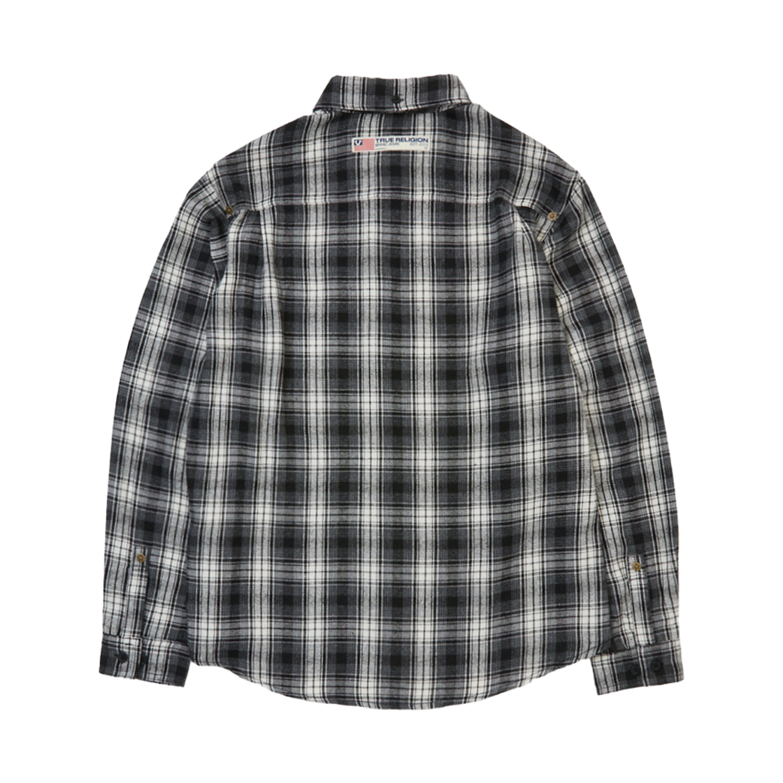 트루릴리젼 싱글 포켓 체크 셔츠 (솔리드) - BLACK(True Religion Single Pocket Check Shirt (Solid) - Black) - 2