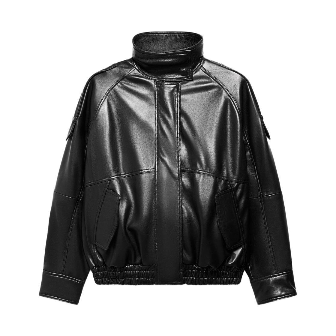 5479/241/800 (W) Zara ZW Collection Leather Jacket Black