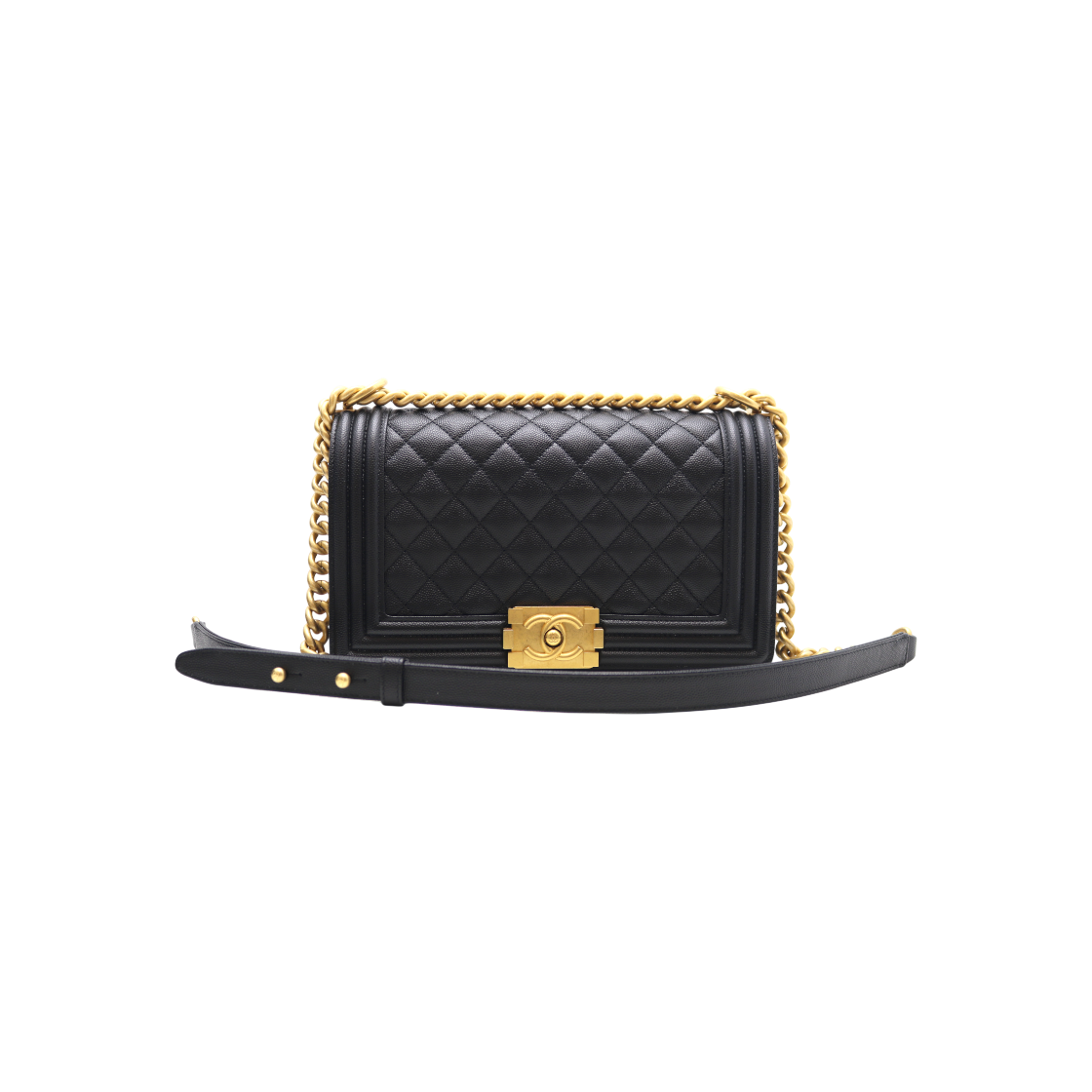 ITS96F5SOPRA Chanel Boy Bag Caviar