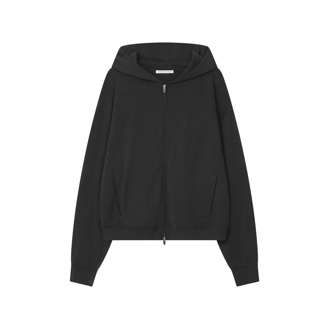 HM6LJU0081B0 Polyteru Human Index Basica Zip Hoodie Black