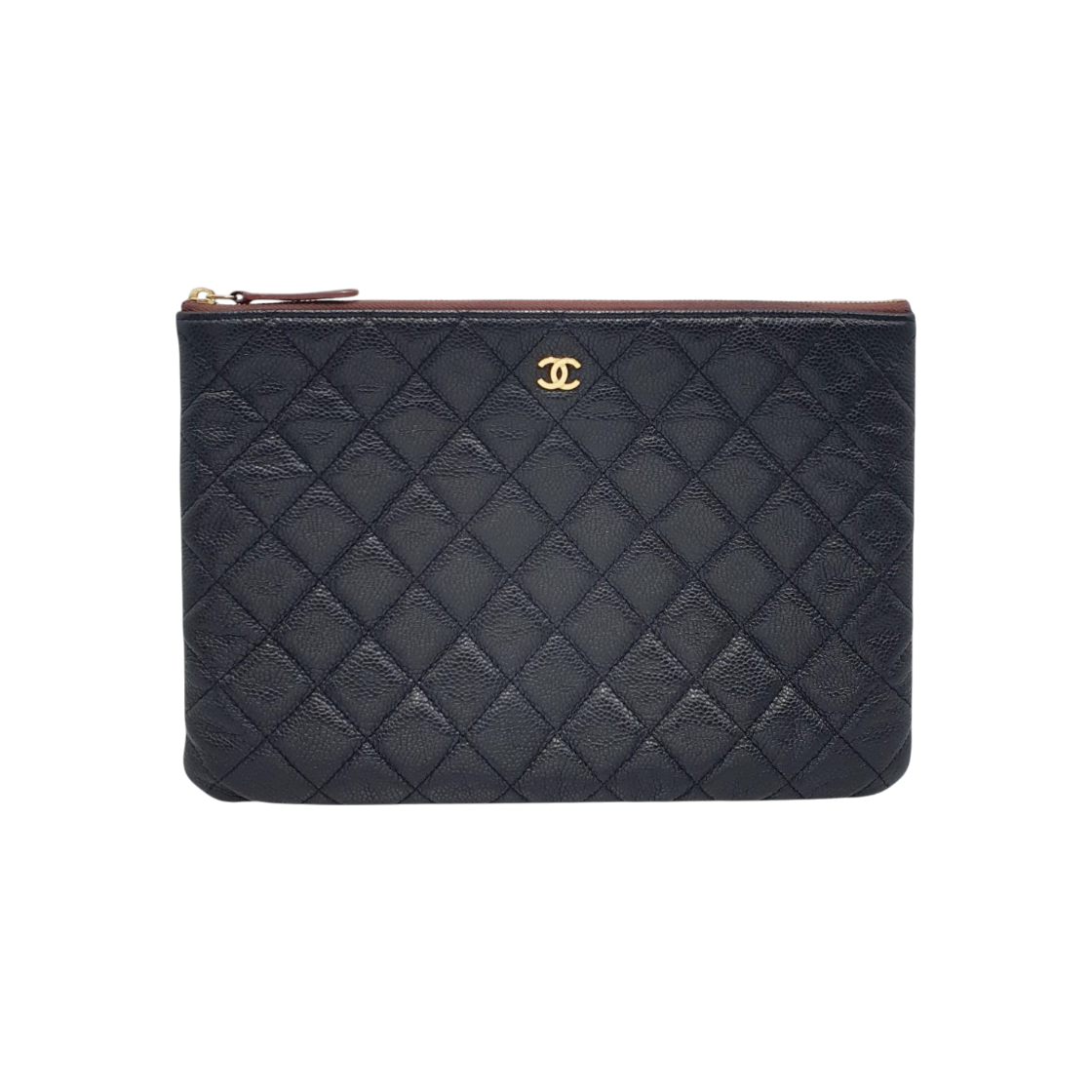 ITT7NR7NPQ2O Chanel Classic CC Logo New Medium Clutch Black