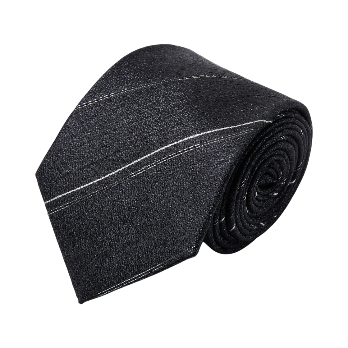 커스텀멜로우 그레이 스트라이프 타이(Customellow Striped Tie Dark Gray)