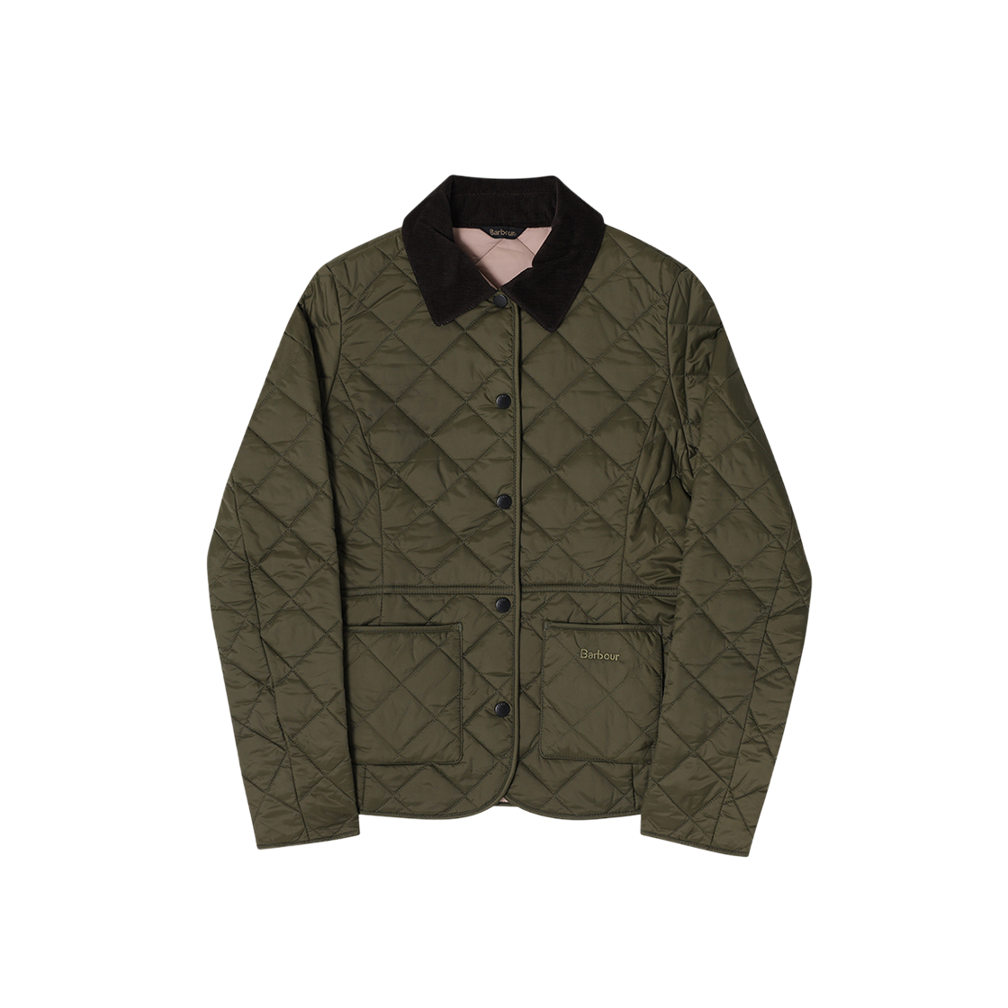 [25% 쿠폰] (W) 바버 데브론 퀼티드 자켓 올리브 페일 핑크([25% 쿠폰] (W) Barbour Deveron Quilted Jacket Olive Pale Pink)
