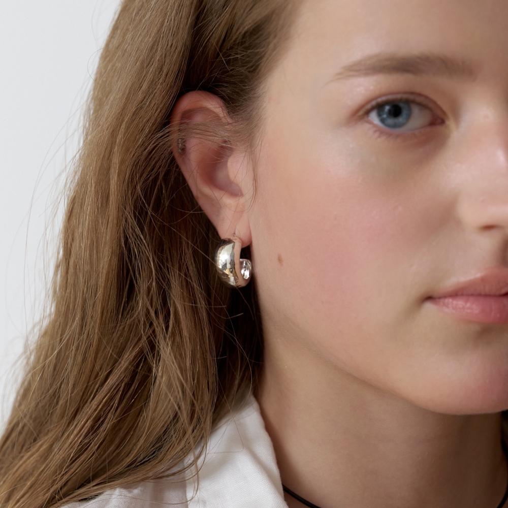 러브미몬스터 볼드 러프 귀걸이 실버(lovememonster Bold Rough Earrings SILVER) - 3