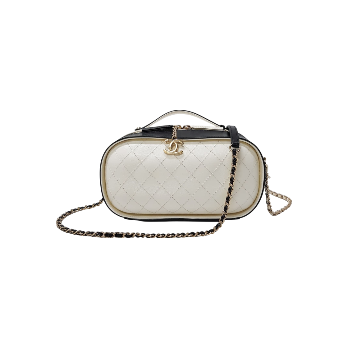 ITH8WFV3FCCE Chanel Black & White Vanity Cosmetic Crossbody Bag