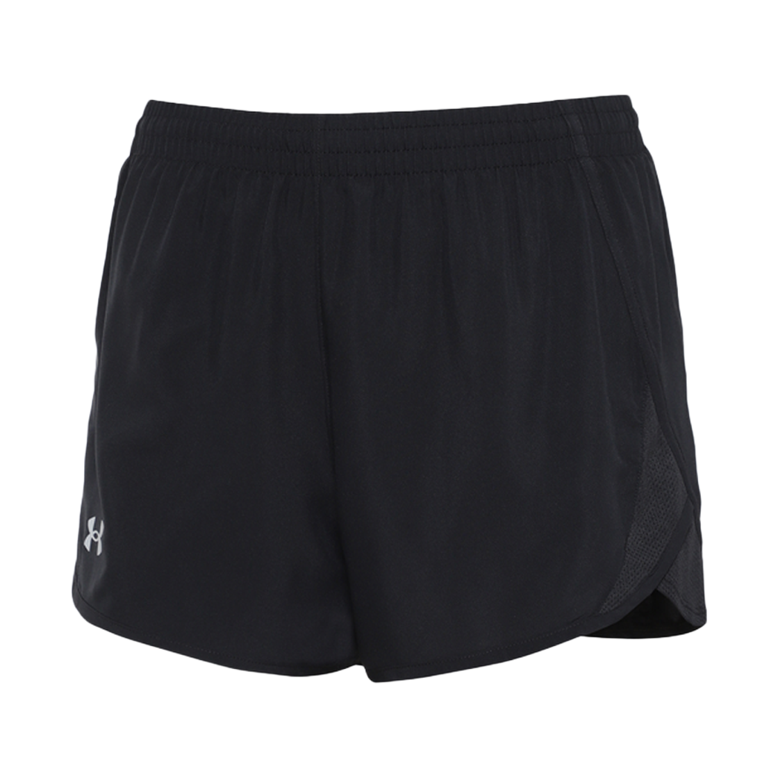 1382438-001 (W) Under Armour  Fly-By 3 Inch Shorts Black Reflective