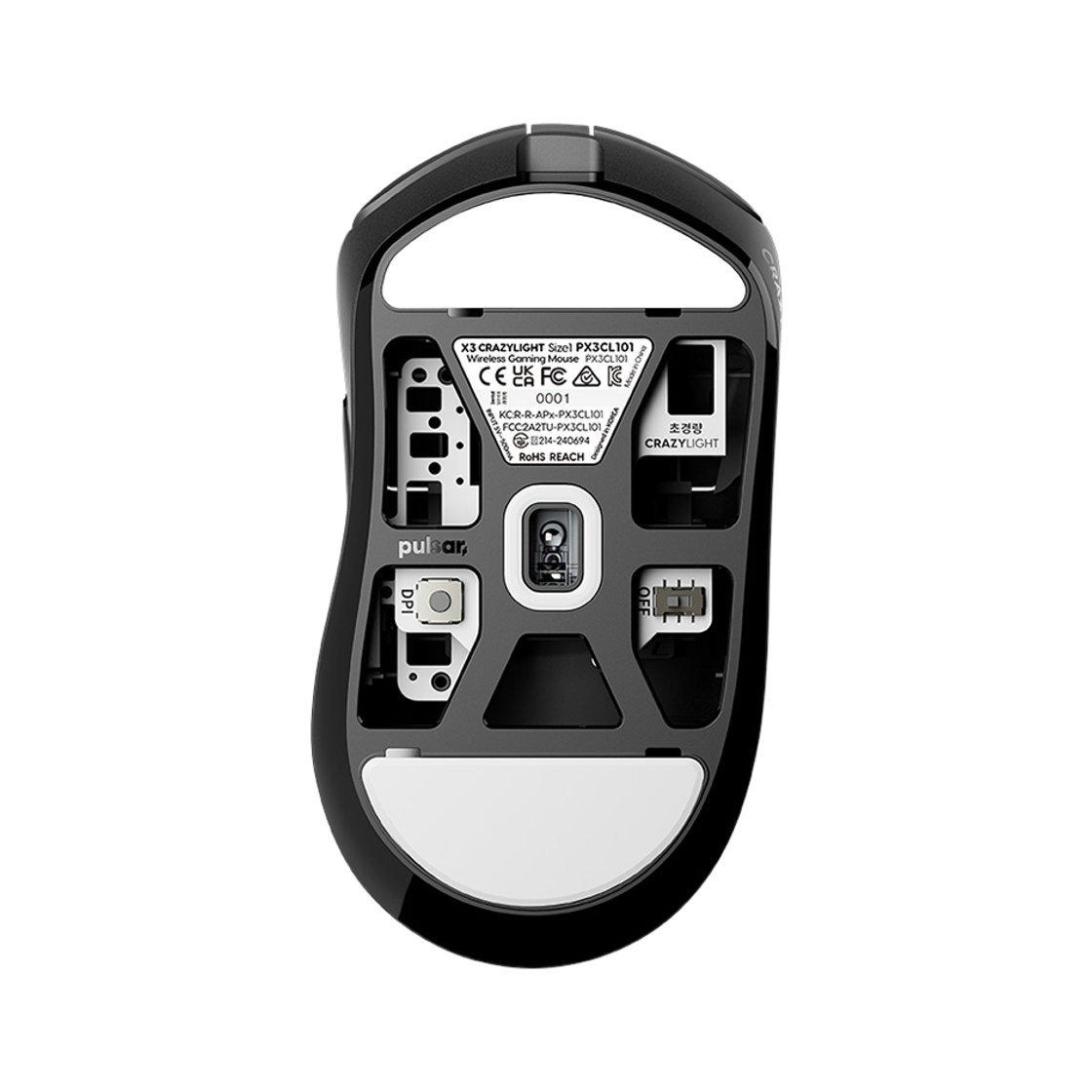 펄사 X3 LHD CrazyLight 크레이지라이트 무선 게이밍 마우스 미니 제트블랙색상 (왼손용)(Pulsar X3 LHD CrazyLight Jet Black) - 2
