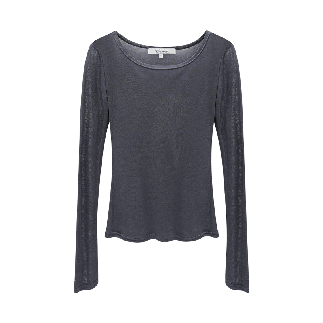 비바셔스 뉴아쥬 시스루 스판 티 차콜(VIVACIOUS Nuage See-through Span Tee CHARCOAL) - 2