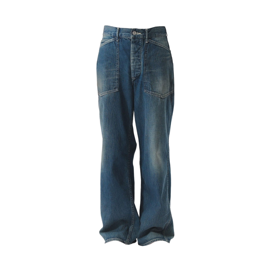 (W) 버즈 릭슨 x 빔즈 보이 US 아미 데님 유즈드 팬츠 인디고((W) Buzz Rickson's x Beams Boy US Army Denim Used Pants Indigo)