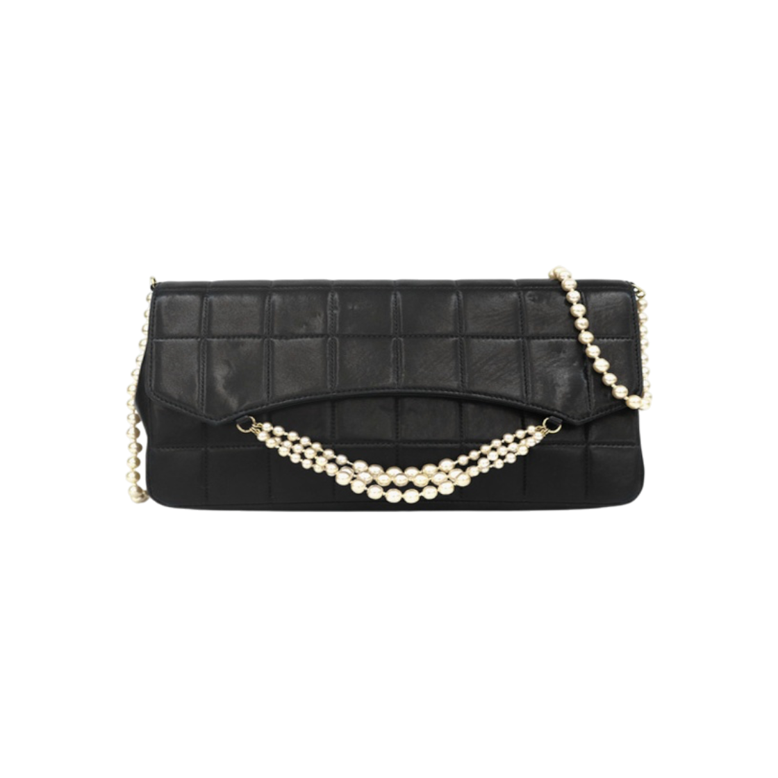 ITM5H75QDC4C Chanel Black Pearl Chain Shoulder Bag