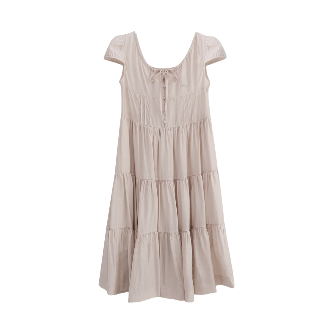 비바셔스 이조 핀턱 셔링 드레스 핑크(VIVACIOUS Izo Pintuck Shirring Dresse PINK)