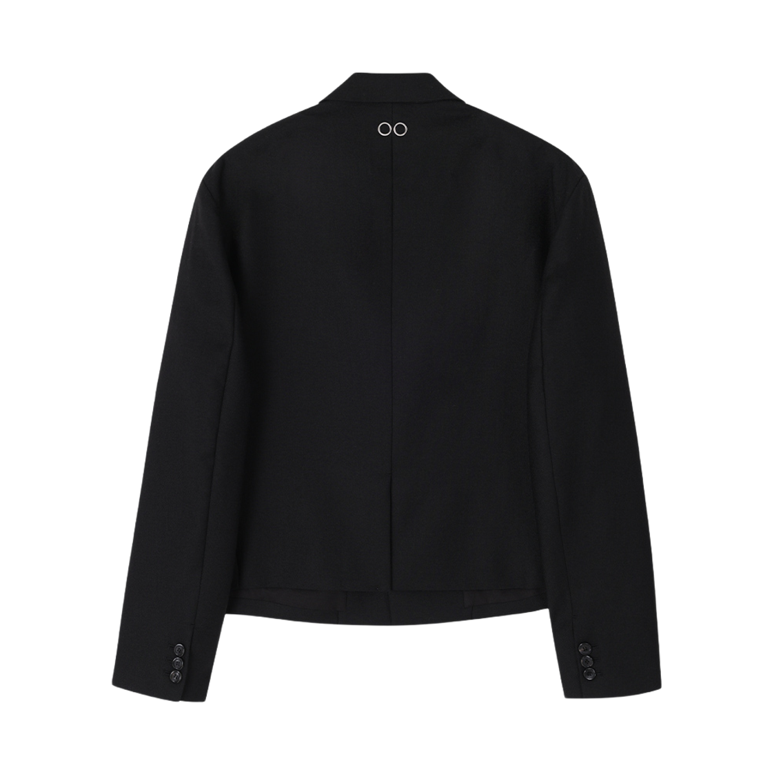 송지오 컬렉션 아티저널 원 버튼 크롭 블레이저 블랙(SONGZIO COLLECTION Artisanal One Button Cropped Blazer Black) - 2