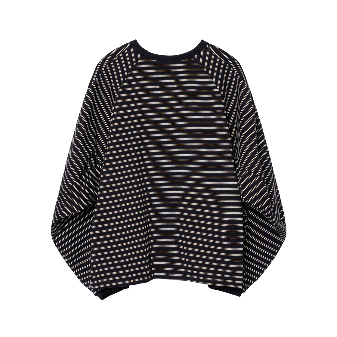 아조바이아조 스컬프티드 래글런 스트라이프 롱 슬리브 블랙(AJOBYAJO Sculpted Raglan Stripe Long Sleeve BLACK) - 2