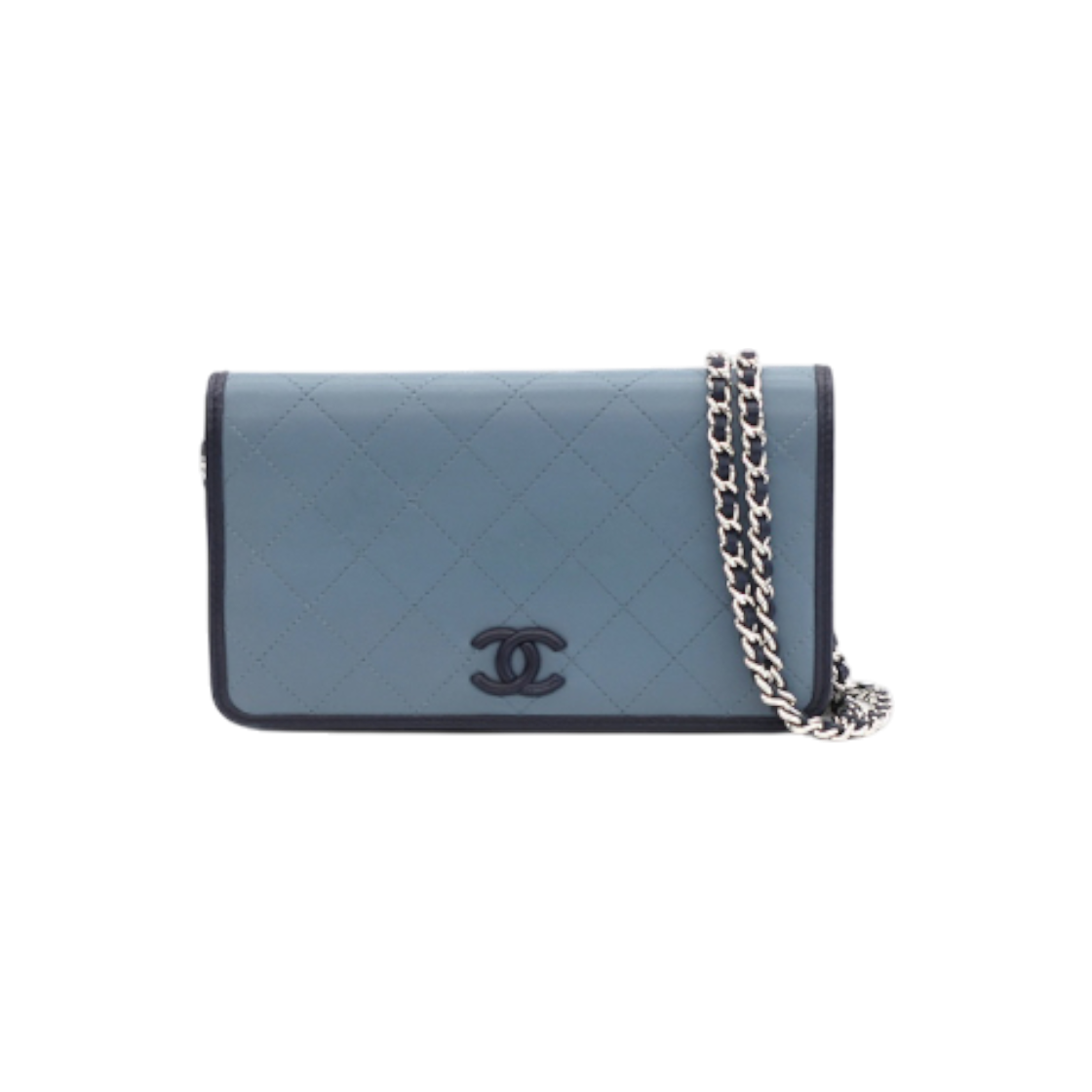 IT6AU9VQCC52 Chanel Blue Lambskin WOC Crossbody Bag
