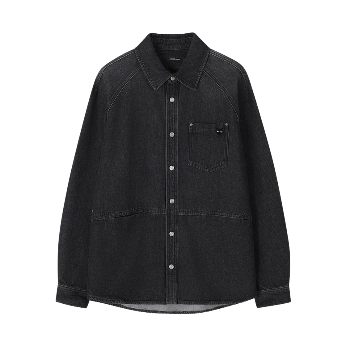 SI5SH820BK SONGZIO ZZERO Raglan Denim Shirt Black