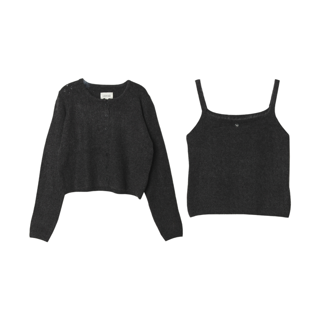 메종르하르 리느 니트 SET (가디건+슬리브리스) 2color(maisonlehar Line Knit Set (Cardigan+Sleeveless) 2color) - 2